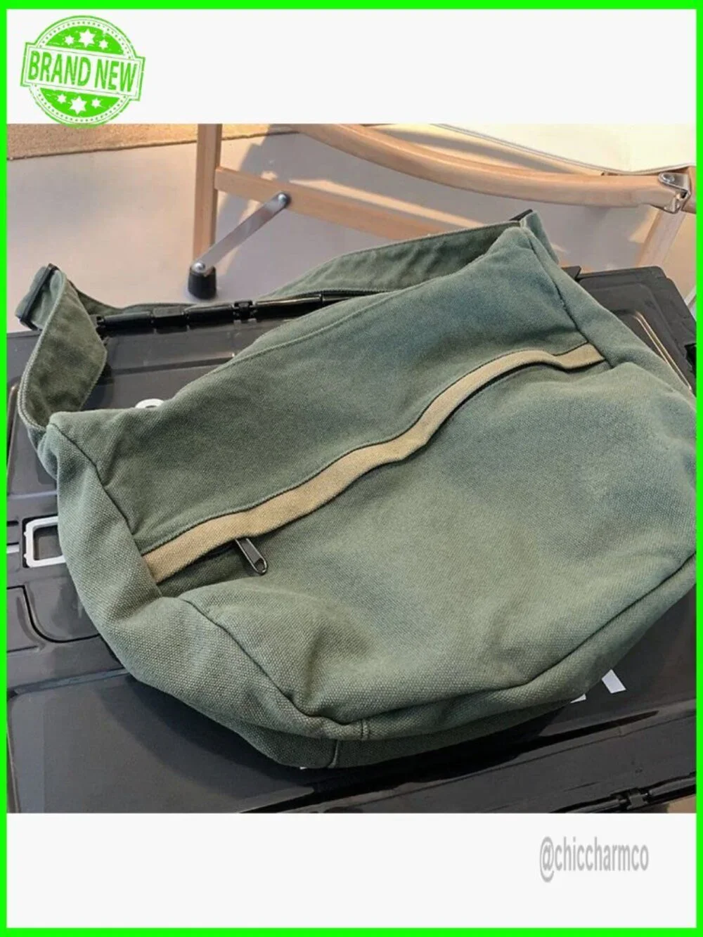 Canvas Hobo Crossbody Bag Adjustable Strap Large Capacity Tote Handbag